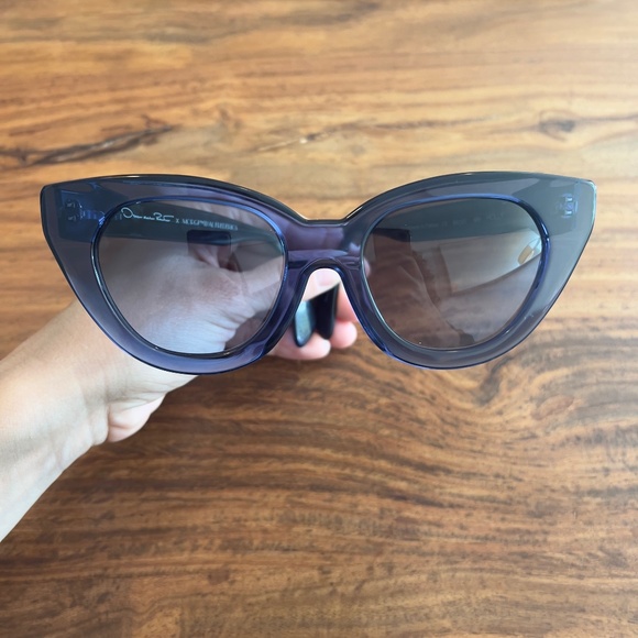 Morgenthal Frederics x Oscar De La Renta HOLLY sunglasses blue - Picture 1 of 5